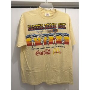 VTG 1988 DAYTONA BEACH Easter Run T-Shirt Men's Sz XL, McDonald's & Coca Cola